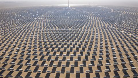 Dunhuang Solar Power Station, Gansu Province, China